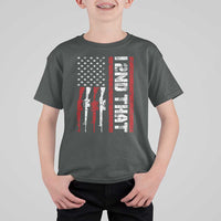 Vintage USA Flag 2nd Amendment T Shirt For Kid Pro Gun Lovers - Wonder Print Shop