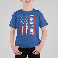 Vintage USA Flag 2nd Amendment T Shirt For Kid Pro Gun Lovers - Wonder Print Shop