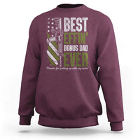 Best Effin’ Bonus Dad Ever Sweatshirt Step Dad Gun American Flag