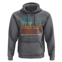 Funny Step Dad Hoodie Best Effin’ Bonus Dad Ever Retro