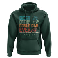 Funny Step Dad Hoodie Best Effin’ Bonus Dad Ever Retro