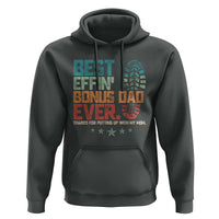 Funny Step Dad Hoodie Best Effin’ Bonus Dad Ever Retro