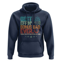 Funny Step Dad Hoodie Best Effin’ Bonus Dad Ever Retro