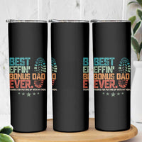 Funny Step Dad Skinny Tumbler Best Effin’ Bonus Dad Ever Retro