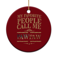 Funny Grandpa Ceramic Ornament My Favorite People Call Me Pop Pop Retro American Flag - Wonder Print Shop