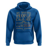 Funny Grandpa Hoodie My Favorite People Call Me Pop Pop Retro American Flag