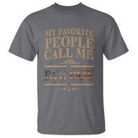 Funny Grandpa T Shirt My Favorite People Call Me Pop Pop Retro American Flag
