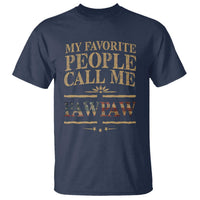 Funny Grandpa T Shirt My Favorite People Call Me Pop Pop Retro American Flag