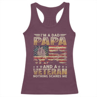 Funny Veteran Dad Racerback Tank Top Funny Military Veteran USA Flag - Wonder Print Shop