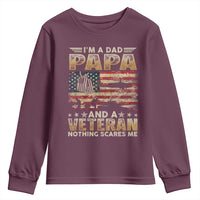 Funny Veteran Dad Youth Sweatshirt Funny Military Veteran USA Flag - Wonder Print Shop