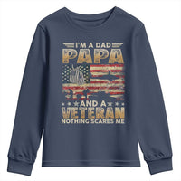 Funny Veteran Dad Youth Sweatshirt Funny Military Veteran USA Flag - Wonder Print Shop