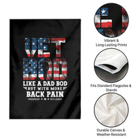 Vet Bod Garden Flag Funny Military Veteran Dad Bod American Flag - Wonder Print Shop