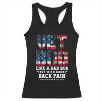 Vet Bod Racerback Tank Top Funny Military Veteran Dad Bod American Flag - Wonder Print Shop