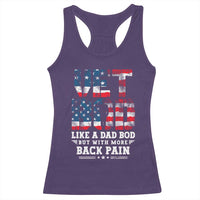 Vet Bod Racerback Tank Top Funny Military Veteran Dad Bod American Flag - Wonder Print Shop