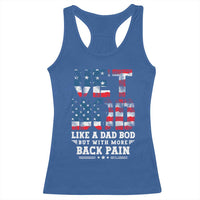 Vet Bod Racerback Tank Top Funny Military Veteran Dad Bod American Flag - Wonder Print Shop