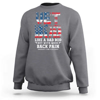 Vet Bod Sweatshirt Funny Military Veteran Dad Bod American Flag - Wonder Print Shop