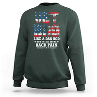 Vet Bod Sweatshirt Funny Military Veteran Dad Bod American Flag - Wonder Print Shop