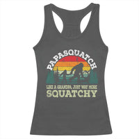 Grandpa Bigfoot Racerback Tank Top Retro Sasquatch Funny - Wonder Print Shop