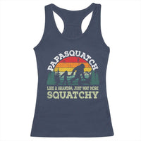 Grandpa Bigfoot Racerback Tank Top Retro Sasquatch Funny - Wonder Print Shop