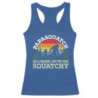 Grandpa Bigfoot Racerback Tank Top Retro Sasquatch Funny - Wonder Print Shop