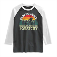 Grandpa Bigfoot Raglan Shirt Retro Sasquatch Funny - Wonder Print Shop
