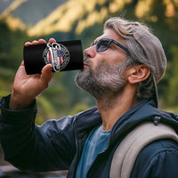 Grumpa Like Regular Grandpa Only Grumpier 4 in 1 Can Cooler Tumbler Funny Grandfather Grandpa American Flag