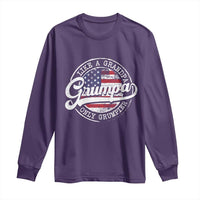 Grumpa Like Regular Grandpa Only Grumpier Long Sleeve Shirt Funny Grandfather Grandpa American Flag