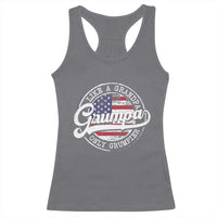 Grumpa Like Regular Grandpa Only Grumpier Racerback Tank Top Funny Grandfather Grandpa American Flag