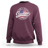 Grumpa Like Regular Grandpa Only Grumpier Sweatshirt Funny Grandfather Grandpa American Flag