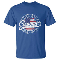 Grumpa Like Regular Grandpa Only Grumpier T Shirt Funny Grandfather Grandpa American Flag