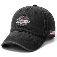 Grumpa Like Regular Grandpa Only Grumpier Washed Cotton Baseball Cap Funny Grandfather Grandpa American Flag
