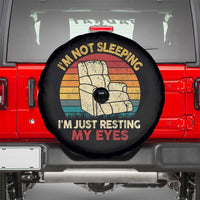 Dad Papa Grandpa Jokes Spare Tire Cover I'm Not Sleeping I'm Just Resting My Eyes