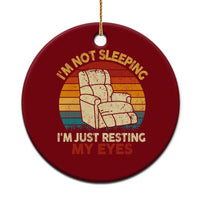 Dad Papa Grandpa Jokes Ceramic Ornament I'm Not Sleeping I'm Just Resting My Eyes - Wonder Print Shop
