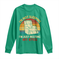 Dad Papa Grandpa Jokes Long Sleeve Shirt I'm Not Sleeping I'm Just Resting My Eyes