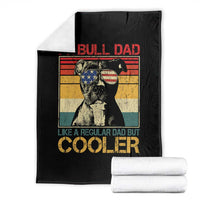 Vintage Pitbull Dad Throw Blanket Like A Regular Dad But Cooler - Wonder Print Shop
