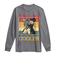 Vintage Pitbull Dad Long Sleeve Shirt Like A Regular Dad But Cooler - Wonder Print Shop
