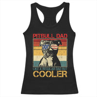 Vintage Pitbull Dad Racerback Tank Top Like A Regular Dad But Cooler - Wonder Print Shop