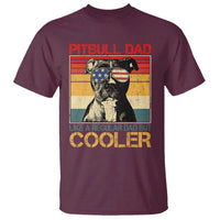 Vintage Pitbull Dad T Shirt Like A Regular Dad But Cooler - Wonder Print Shop