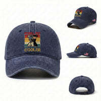 Vintage Pitbull Dad Washed Cotton Baseball Cap Like A Regular Dad But Cooler