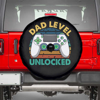 Funny New Dad Spare Tire Cover Retro Dad Level Unlocked Gaming Gamer - Wonder Print Shop
