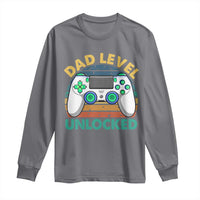 Funny New Dad Long Sleeve Shirt Retro Dad Level Unlocked Gaming Gamer - Wonder Print Shop
