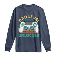 Funny New Dad Long Sleeve Shirt Retro Dad Level Unlocked Gaming Gamer - Wonder Print Shop
