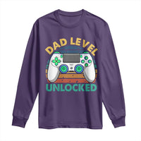 Funny New Dad Long Sleeve Shirt Retro Dad Level Unlocked Gaming Gamer - Wonder Print Shop