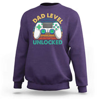 Funny New Dad Sweatshirt Retro Dad Level Unlocked Gaming Gamer - Wonder Print Shop