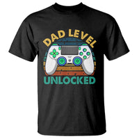 Funny New Dad T Shirt Retro Dad Level Unlocked Gaming Gamer - Wonder Print Shop