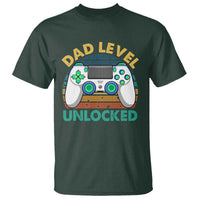 Funny New Dad T Shirt Retro Dad Level Unlocked Gaming Gamer - Wonder Print Shop