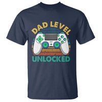 Funny New Dad T Shirt Retro Dad Level Unlocked Gaming Gamer - Wonder Print Shop