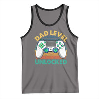 Funny New Dad Tank Top Retro Dad Level Unlocked Gaming Gamer - Wonder Print Shop