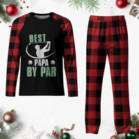 Golf Dad Plaid Pajama Set Best Papa By Par Funny Golfer Fathers Day Gifts - Wonder Print Shop