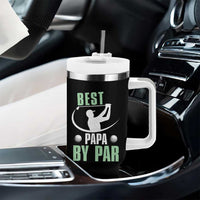 Golf Dad Tumbler With Handle Best Papa By Par Funny Golfer Fathers Day Gifts